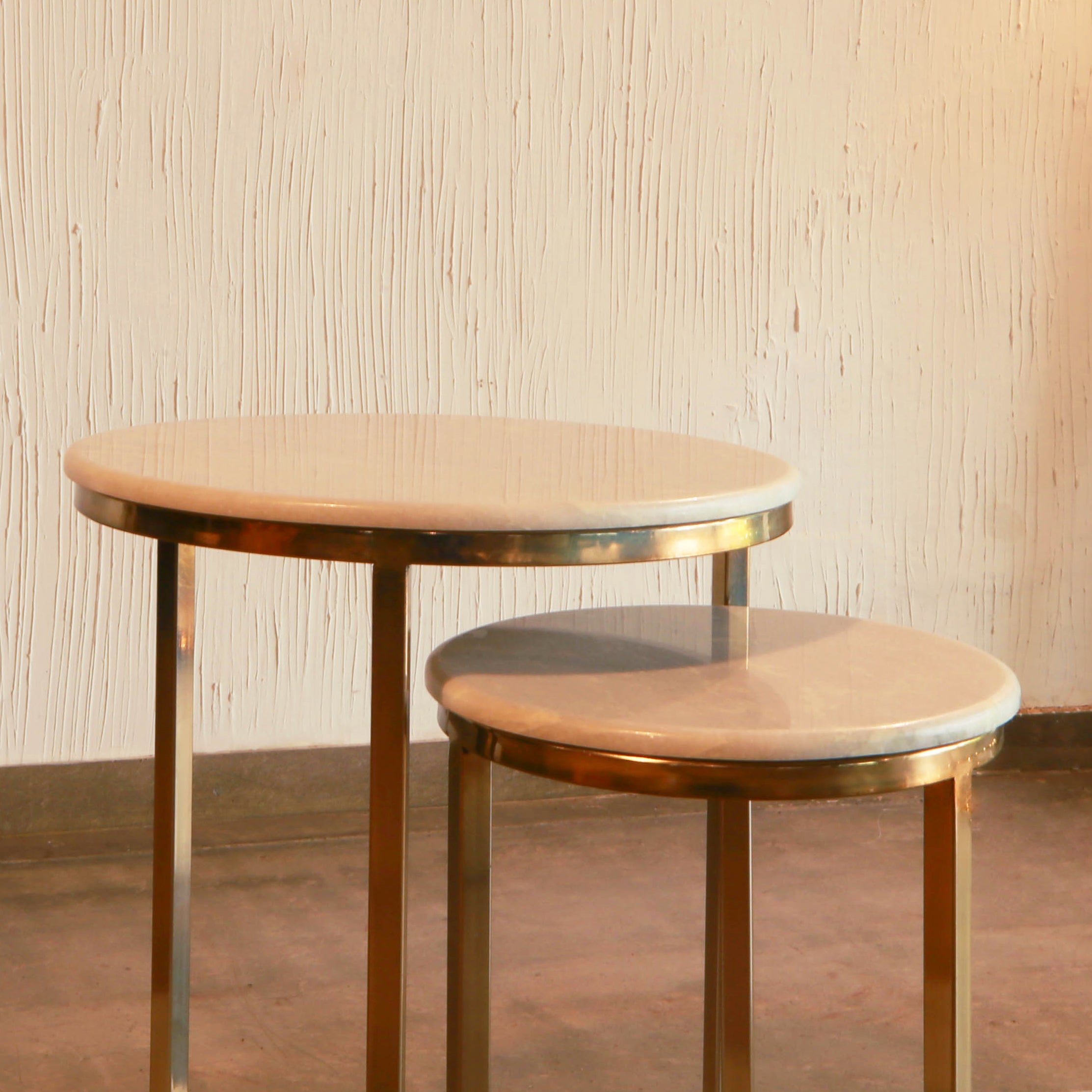 Marble nesting sidetable